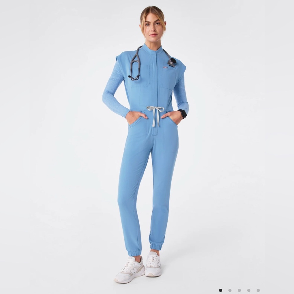 FIGS Rafaela Scrub Jumpsuit in Ciel Blue, Size XXS
Only worn ONCE